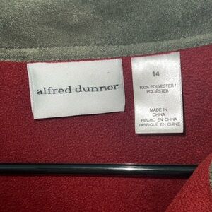 Alfred Dunner Burgundy and Gray Sweater